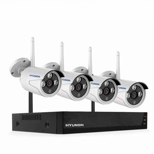 Set de Seguridad NVR con 4 Cámaras Wifi App Tuya Hyundai