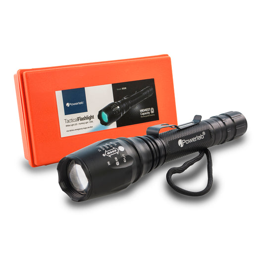 Powerlab Linterna Led Táctica Zoom Larga 8508