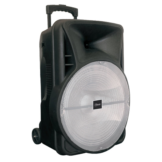 Parlante 15 Pulgadas Heavy Bass Con Micrófono Inalámbrico Atril y Proyector