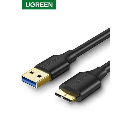 Cable De Datos 3.0 M/M Hdd Externo Usb-A/Micro-B 50Cm Negro Ugreen US130