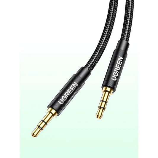 Cable Audio Auxiliar Jack 3.5MM M/M Trenzado 1M Negro Ugreen AV112
